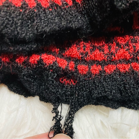 🌞3/$18🌞MFH Knits Black & Red Cardigan Sweater, 100% Baby Alpaca Wool - Picture 6 of 9